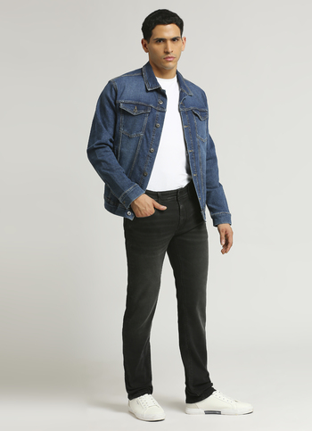 Vapour Black Mid Rise Slim Fit Jeans