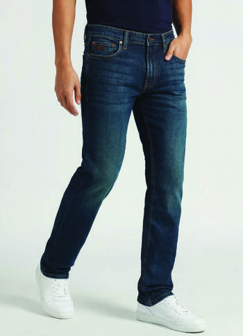 Holborne Green Tinted Mid Rise Straight Fit Jeans