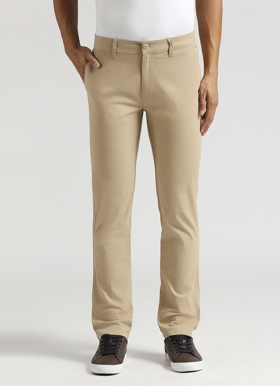 Cash Khaki Feather Light Chinos, , large image number 2