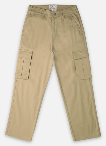 Boys Khaki Ultra Light Cargo Pants
