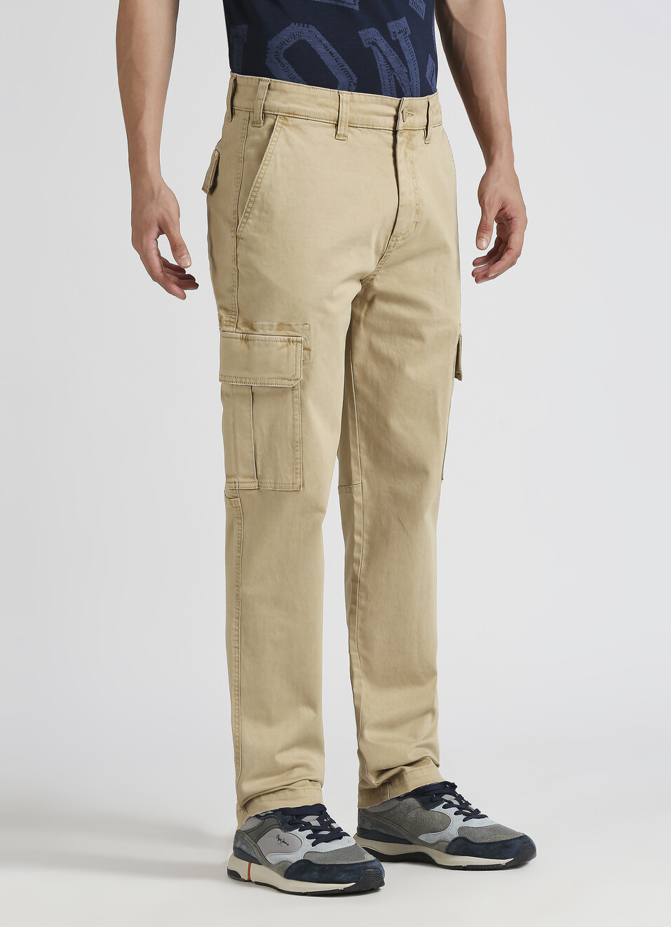 Khaki Overdyed Cargo Pants, , large image number 3
