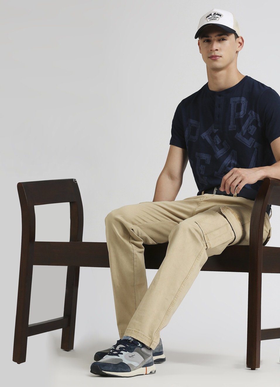 Khaki Overdyed Cargo Pants, , large image number 5