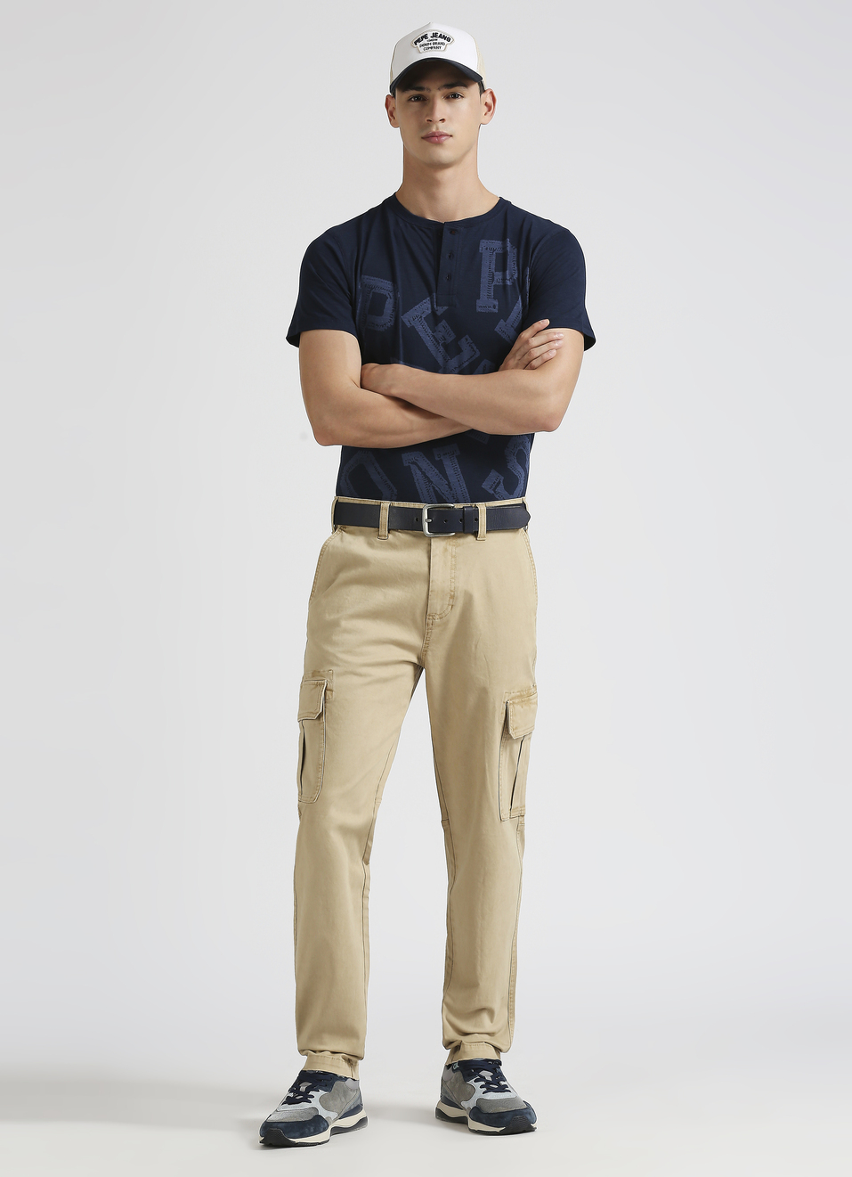 Khaki Overdyed Cargo Pants, , large image number 0