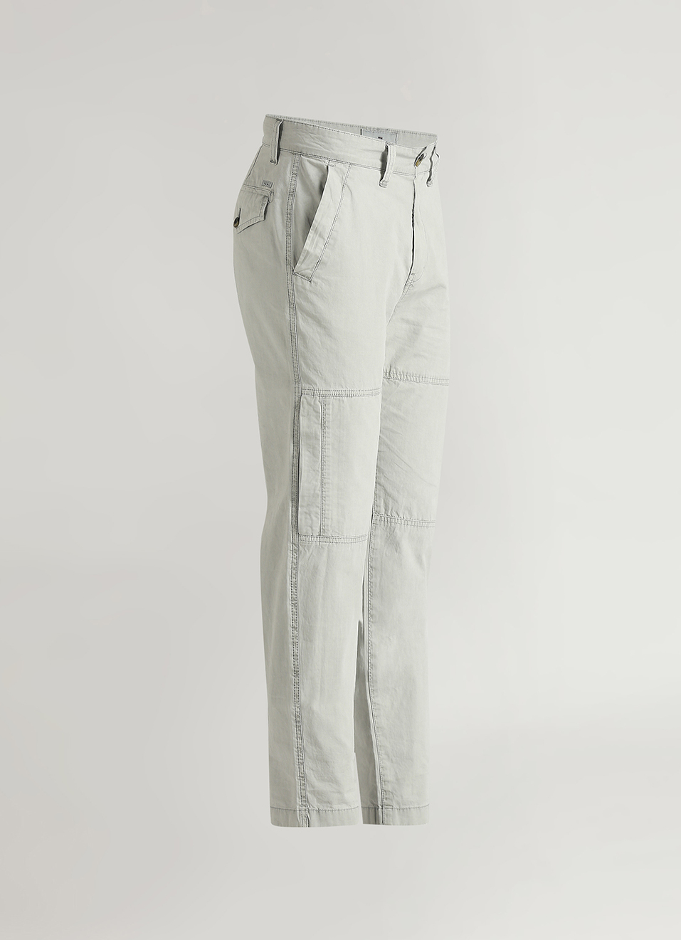 Grey Lightweight Summer Cash Fit Cargo Pants, , large image number 7