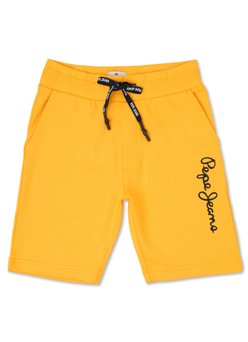 Boys Gold Brand Print Interlock Knit Shorts