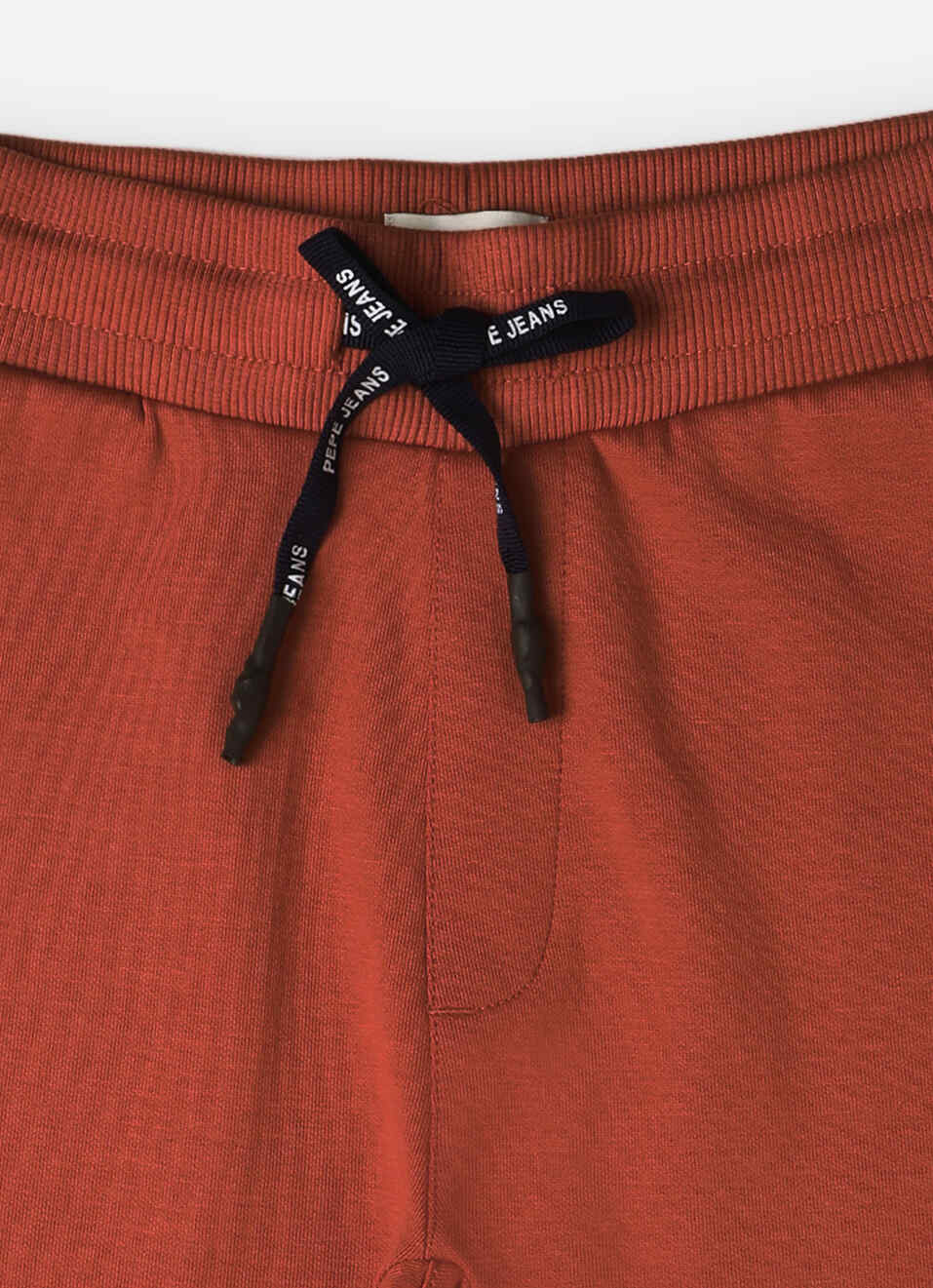 Boys Burnt Orange Brand Print Interlock Knit Shorts, , large image number 2