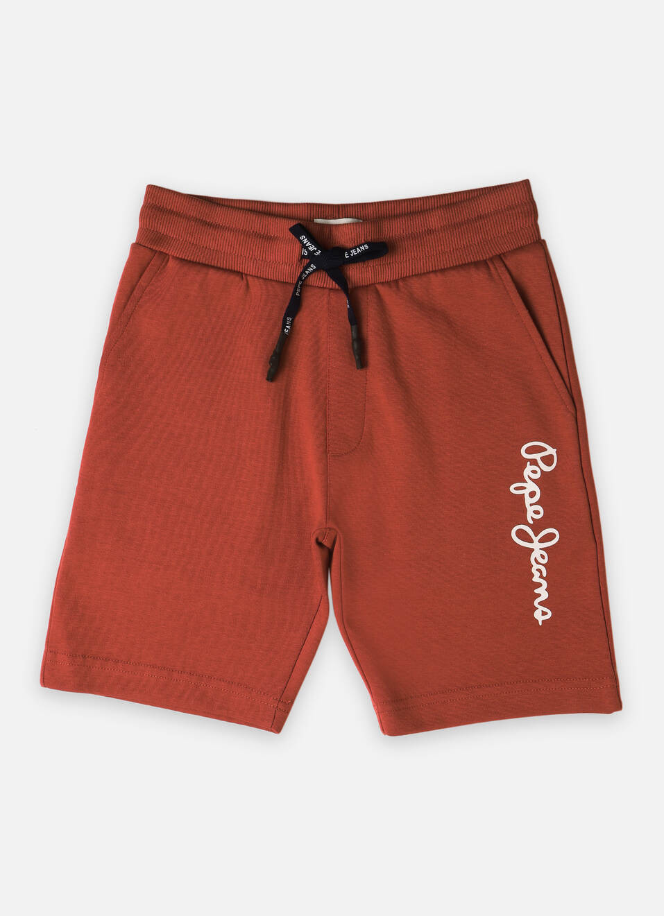 Boys Burnt Orange Brand Print Interlock Knit Shorts, , large image number 0