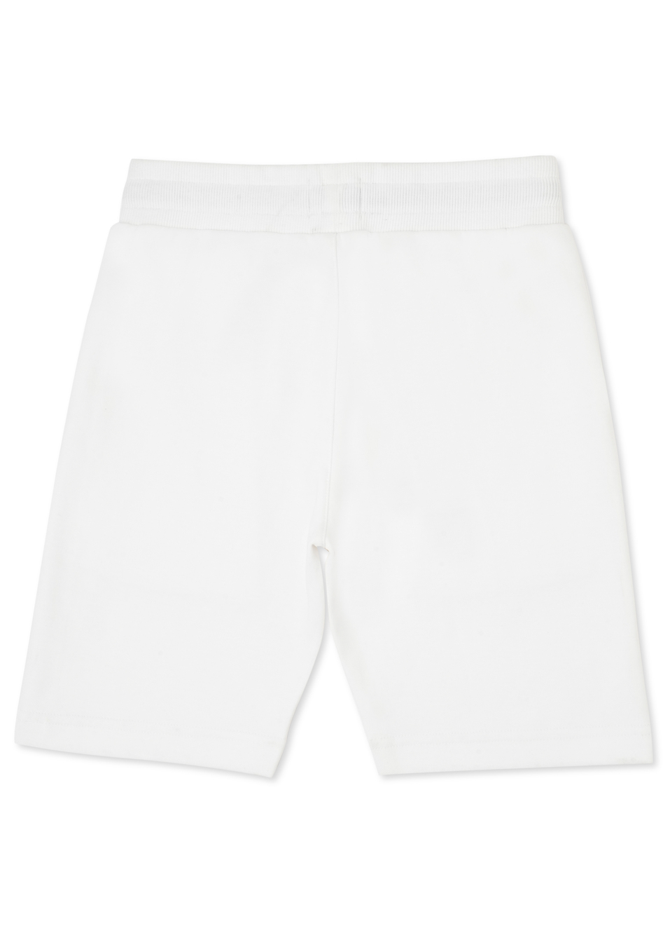 Boys White Brand Print Interlock Knit Shorts, , large image number 1