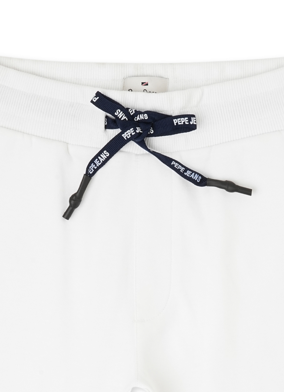 Boys White Brand Print Interlock Knit Shorts, , large image number 2