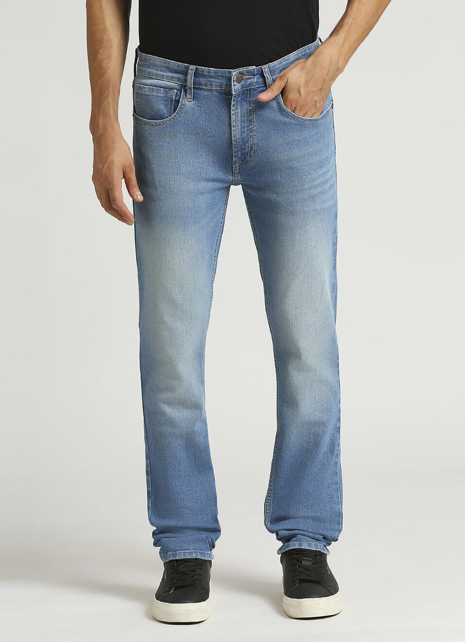 Vapour Light Blue Mid Rise Slim Fit Jeans, , large image number 2