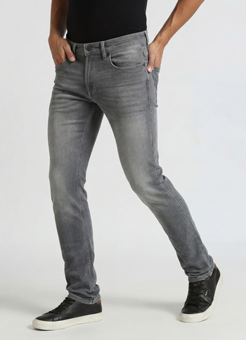 Vapour Grey Mid Rise Slim Fit Jeans