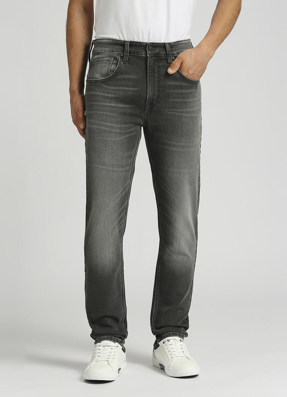 Chinox Grey Mid Rise Skinny Jeans, , large image number 2