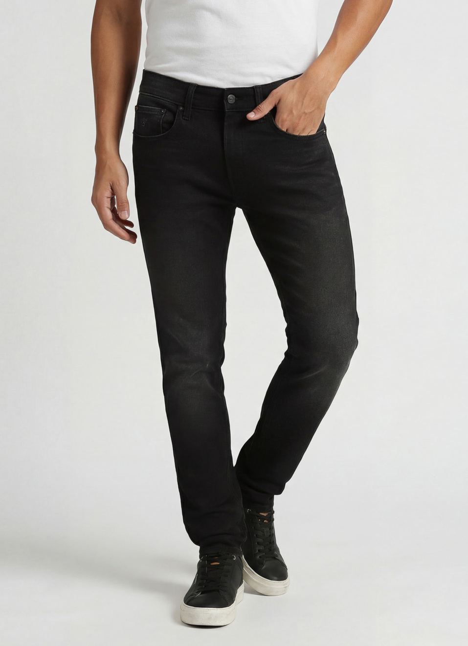 Chinox Black Mid Rise Skinny Jeans, , large image number 0