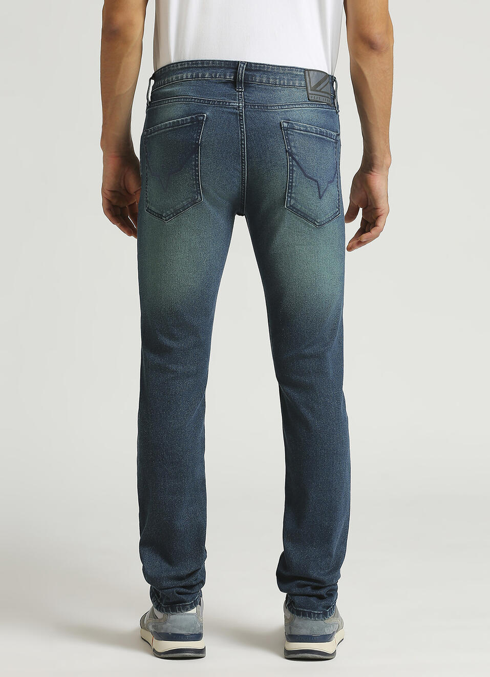 Vapour Dark Blue Mid Rise Slim Fit Jeans, , large image number 3