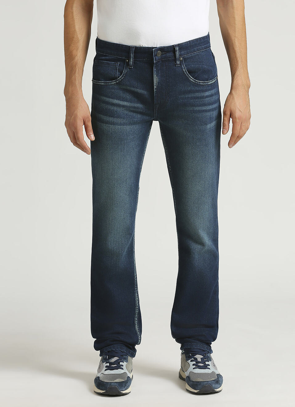 Vapour Dark Blue Mid Rise Slim Fit Jeans, , large image number 6