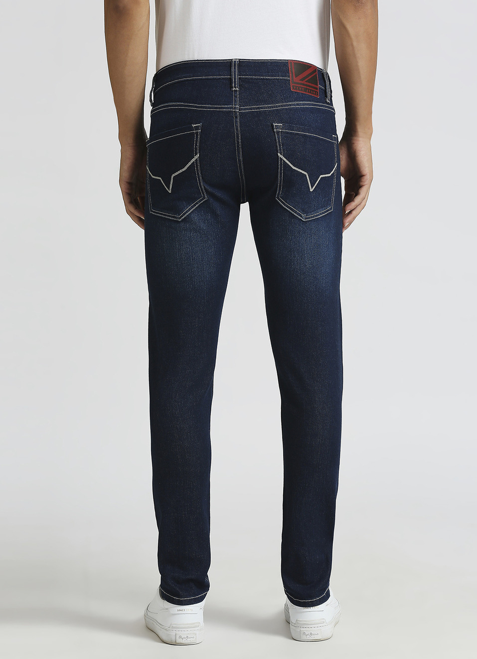 Vapour Dark Blue Low Rise Tapered Jeans, , large image number 3