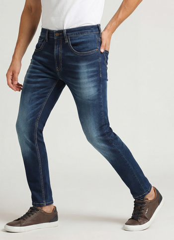 Chinox Dark Blue Mid Rise Ankle Jeans
