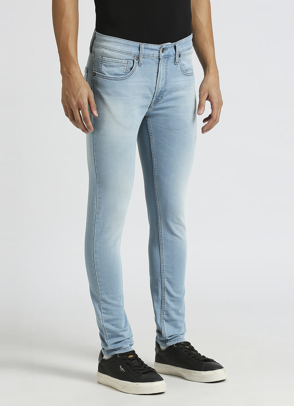 Chinox Light Blue Mid Rise Skinny Jeans, , large image number 5
