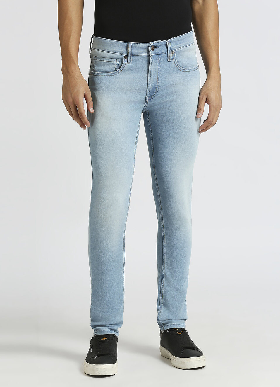 Chinox Light Blue Mid Rise Skinny Jeans, , large image number 6