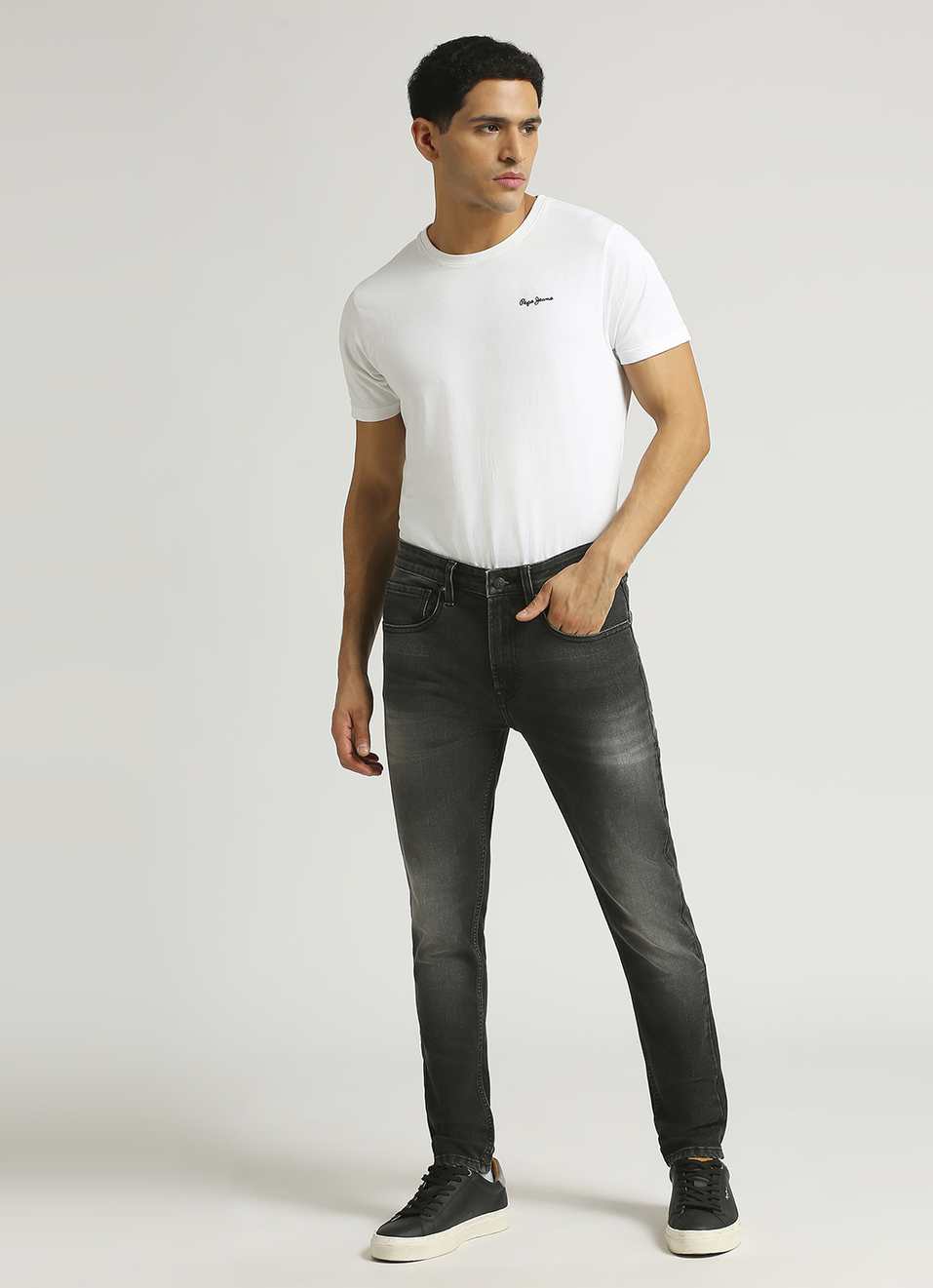 Chinox Black Mid Rise Ankle Jeans, , large image number 1