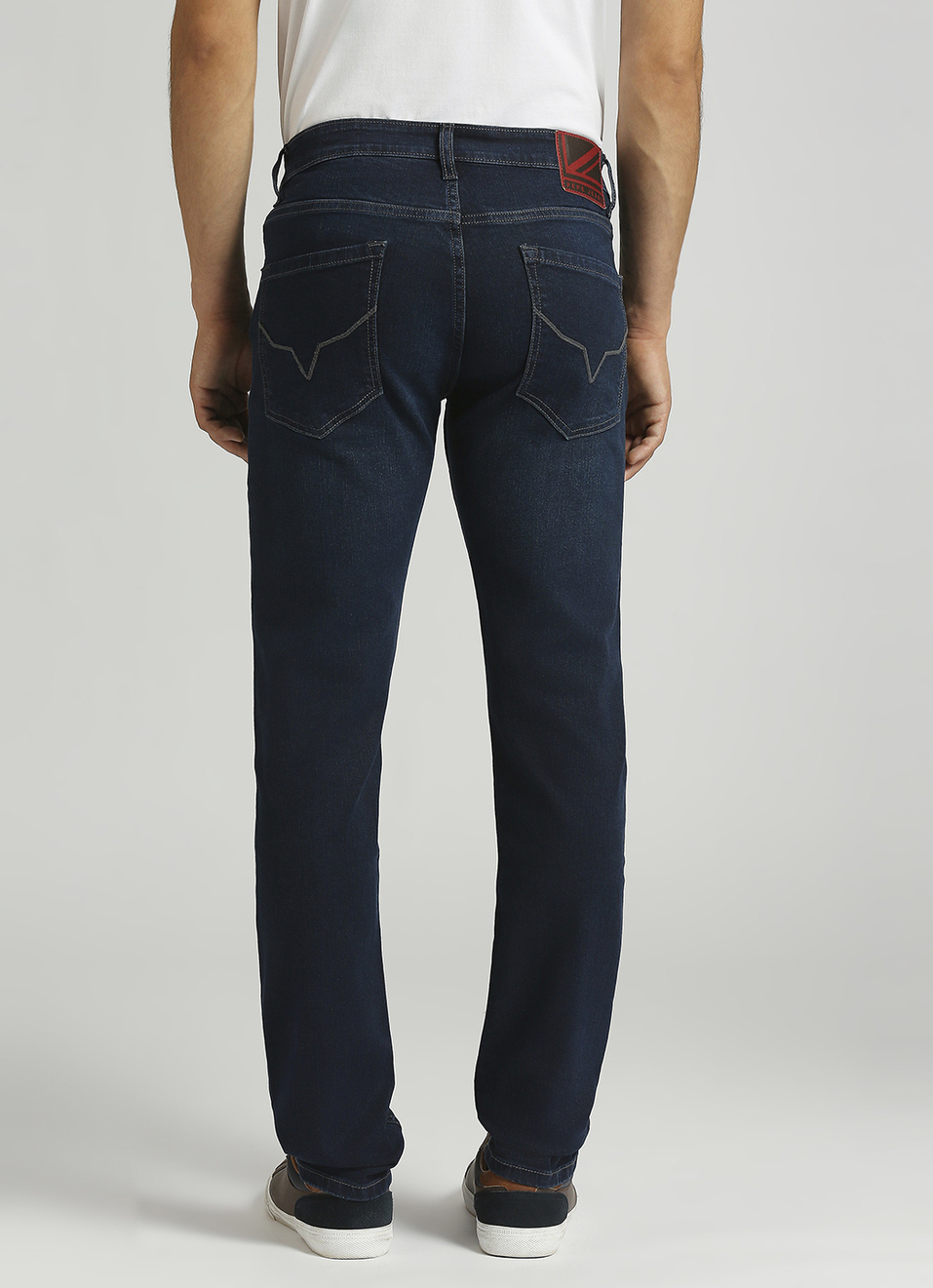 Vapour Dark Blue Mid Rise Slim Fit Jeans, , large image number 3