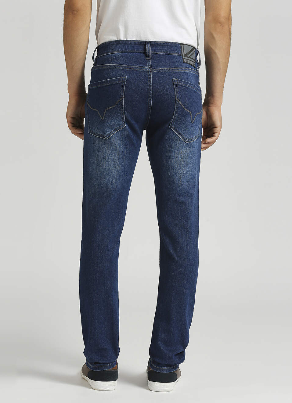 Vapour Dark Blue Mid Rise Slim Fit Jeans, , large image number 3