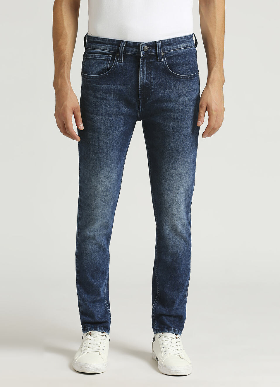 Chinox Dark Blue Mid Rise Ankle Jeans, , large image number 2