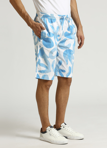 Blue All Over Printed Shorts