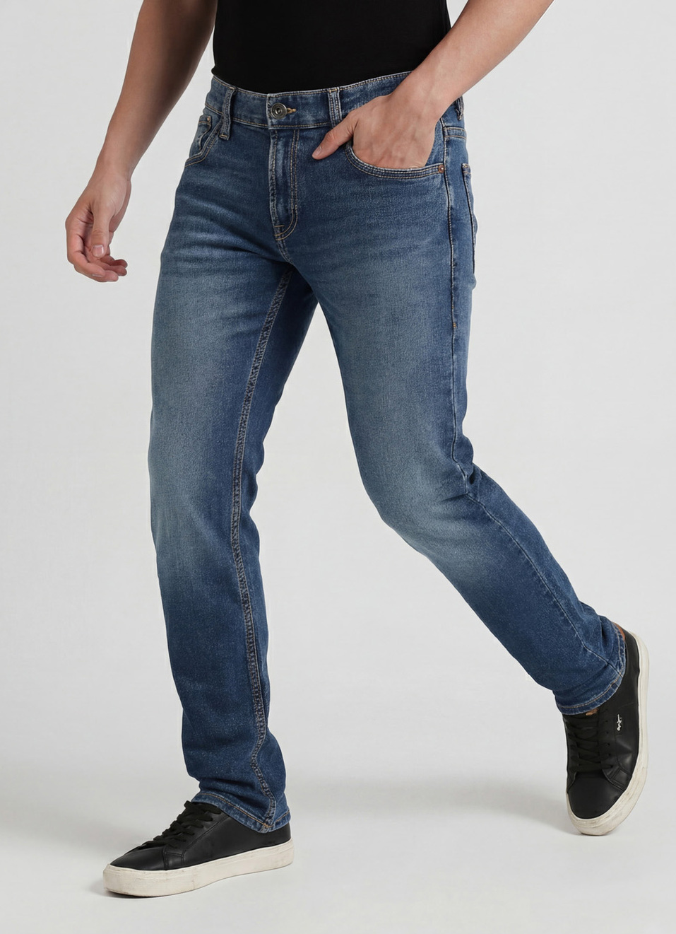 Vapour Mid Rise Mid Rise Slim Fit Jeans, , large image number 0