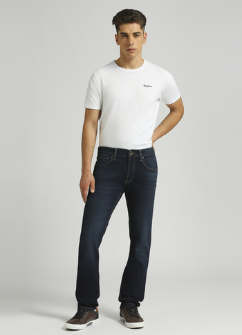 Vapour Dark Blue Mid Rise Slim Fit Jeans