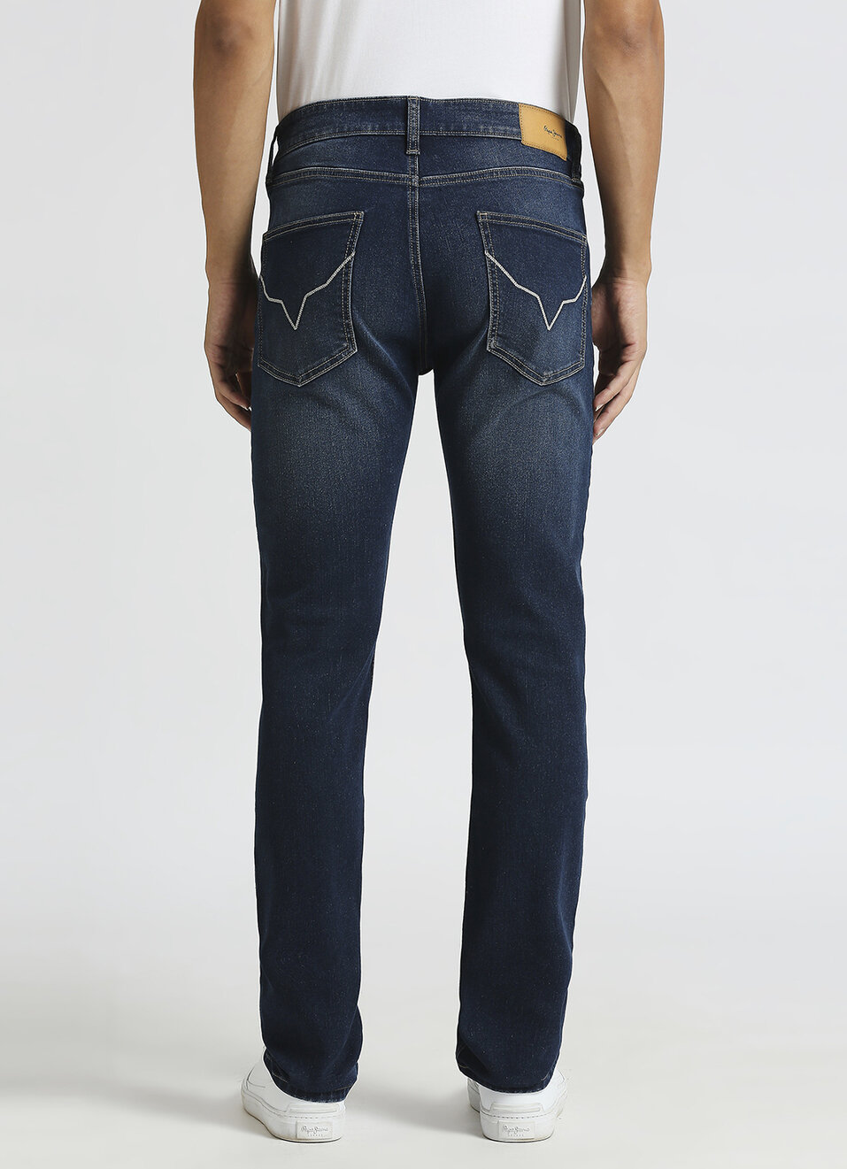 Vapour Dark Blue Mid Rise Slim Fit Jeans, , large image number 4