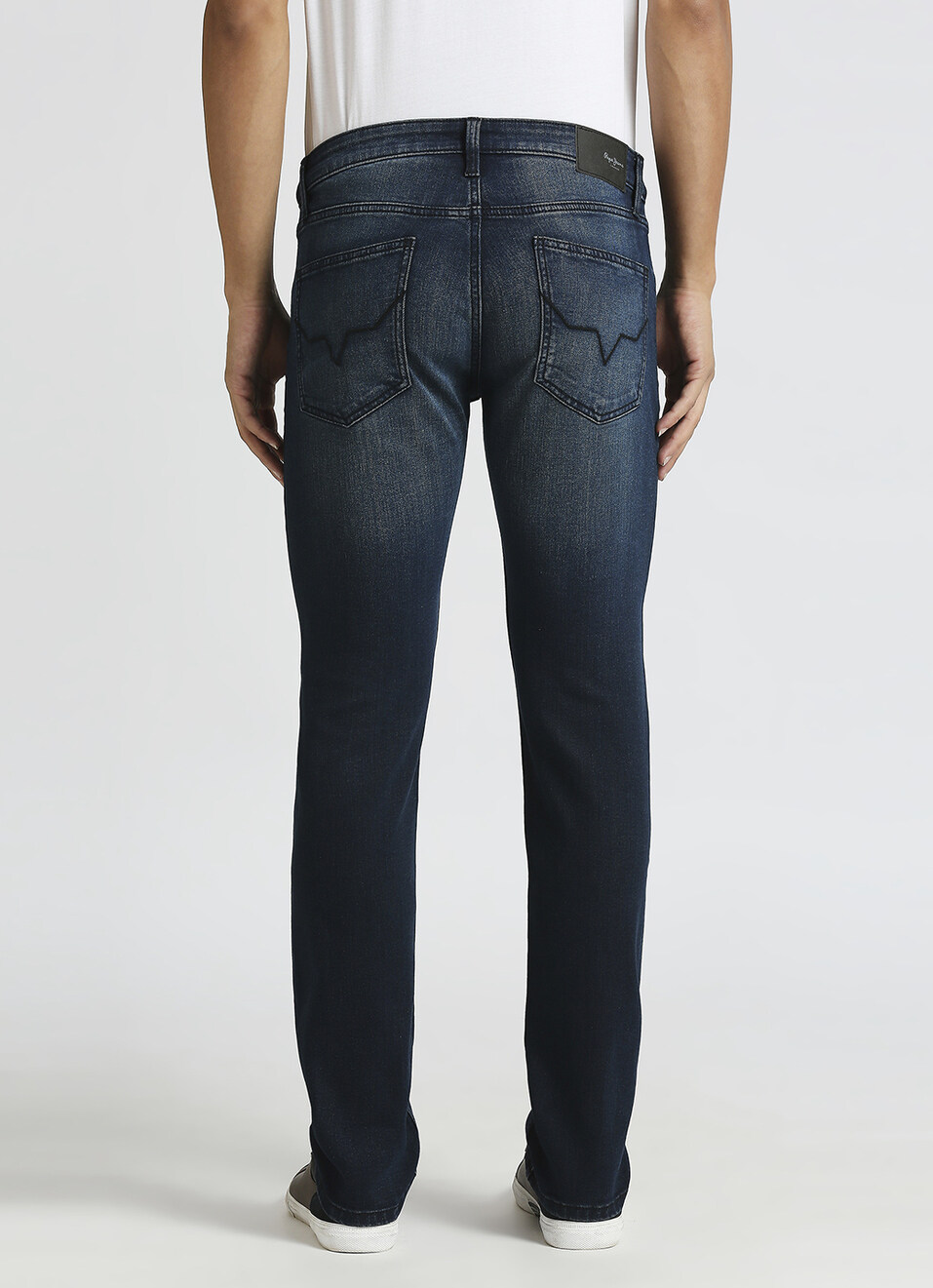 Men Dark Blue Mid Rise Slim Fit Jeans, , large image number 3