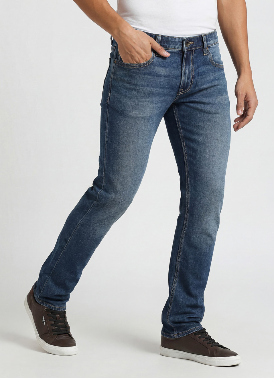 Vapour Mid Rise Slim Fit Jeans, , large image number 0