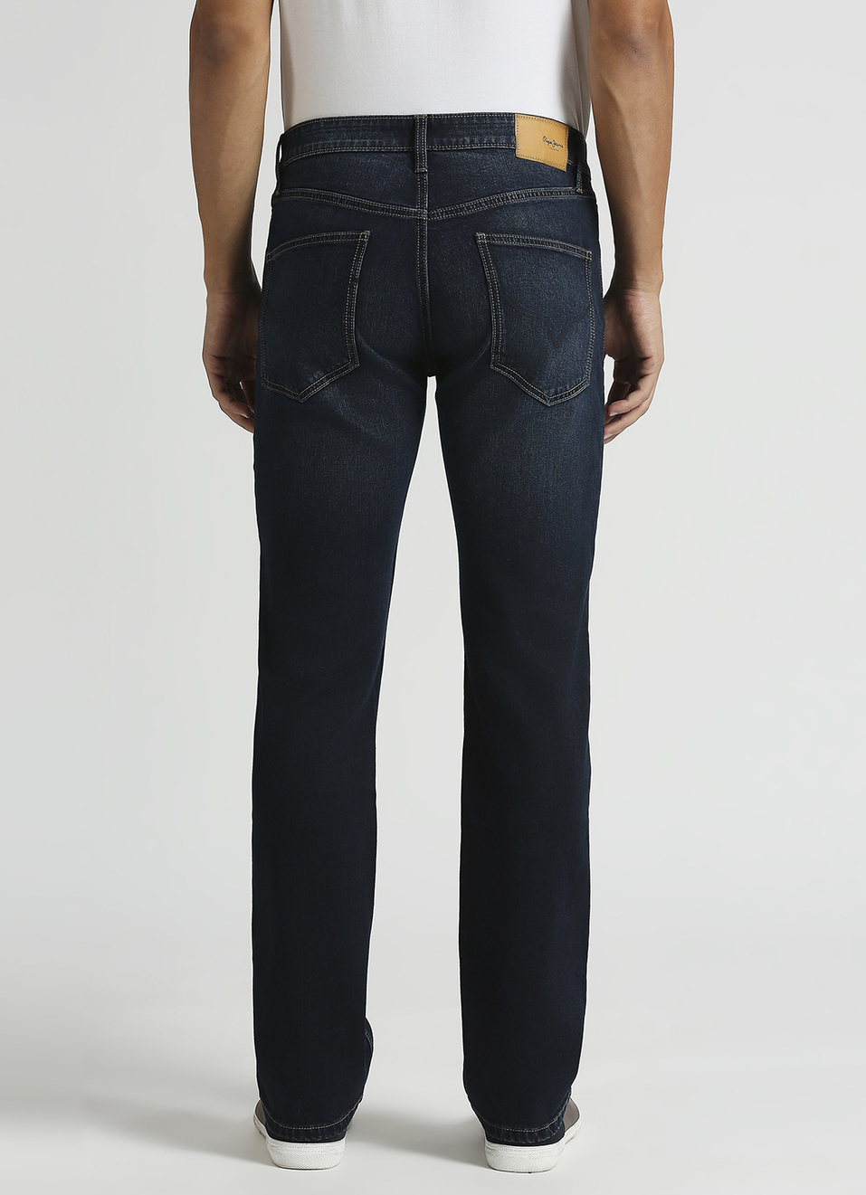 Vapour Dark Blue Mid Rise Slim Fit Jeans, , large image number 3