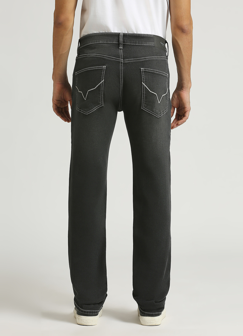 Holborne Black Mid Rise Straight Fit Jeans, , large image number 3