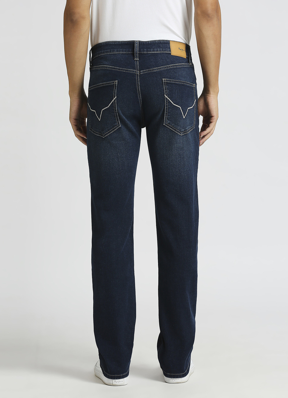 Holborne Dark Blue Mid Rise Straight Fit Jeans, , large image number 3