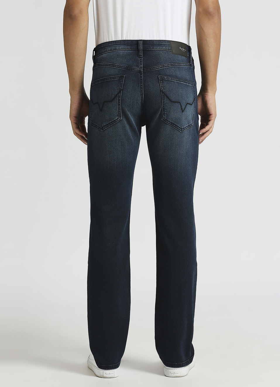 Holborne Dark Blue Mid Rise Straight Fit Jeans, , large image number 3