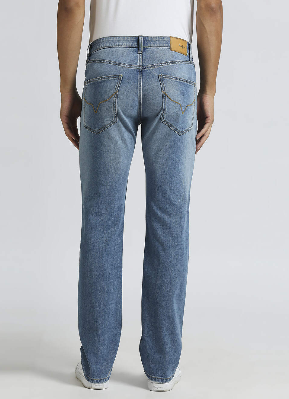 Holborne Ocean Blue Mid Rise Straight Fit Jeans, , large image number 3