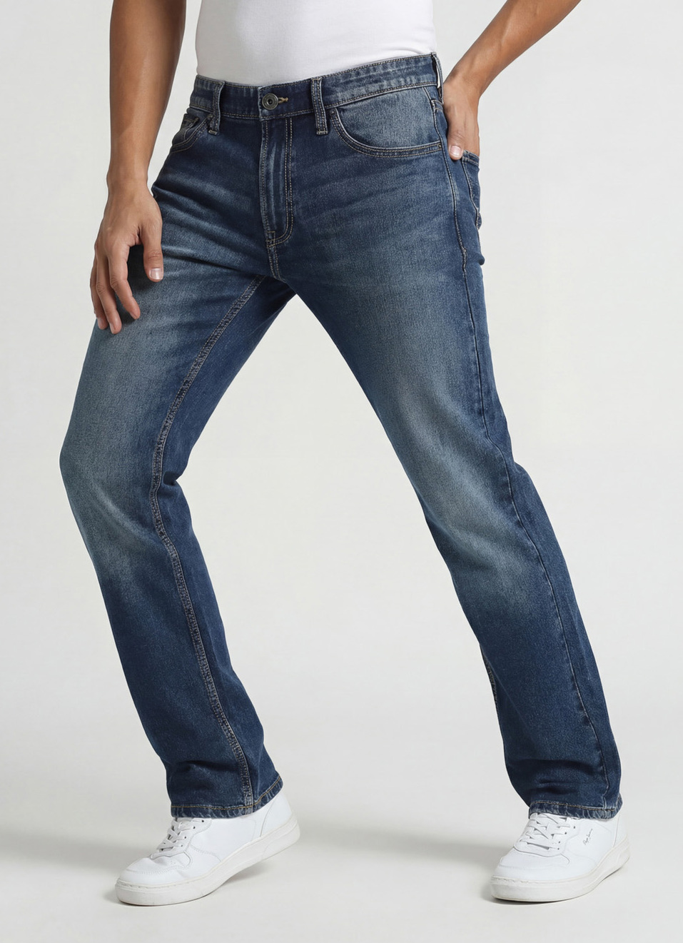 Holborne Mid Rise Straight Fit Jeans, , large image number 0