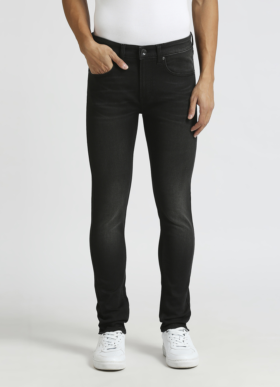 Chinox Black Mid Rise Skinny Fit Jeans, , large image number 2
