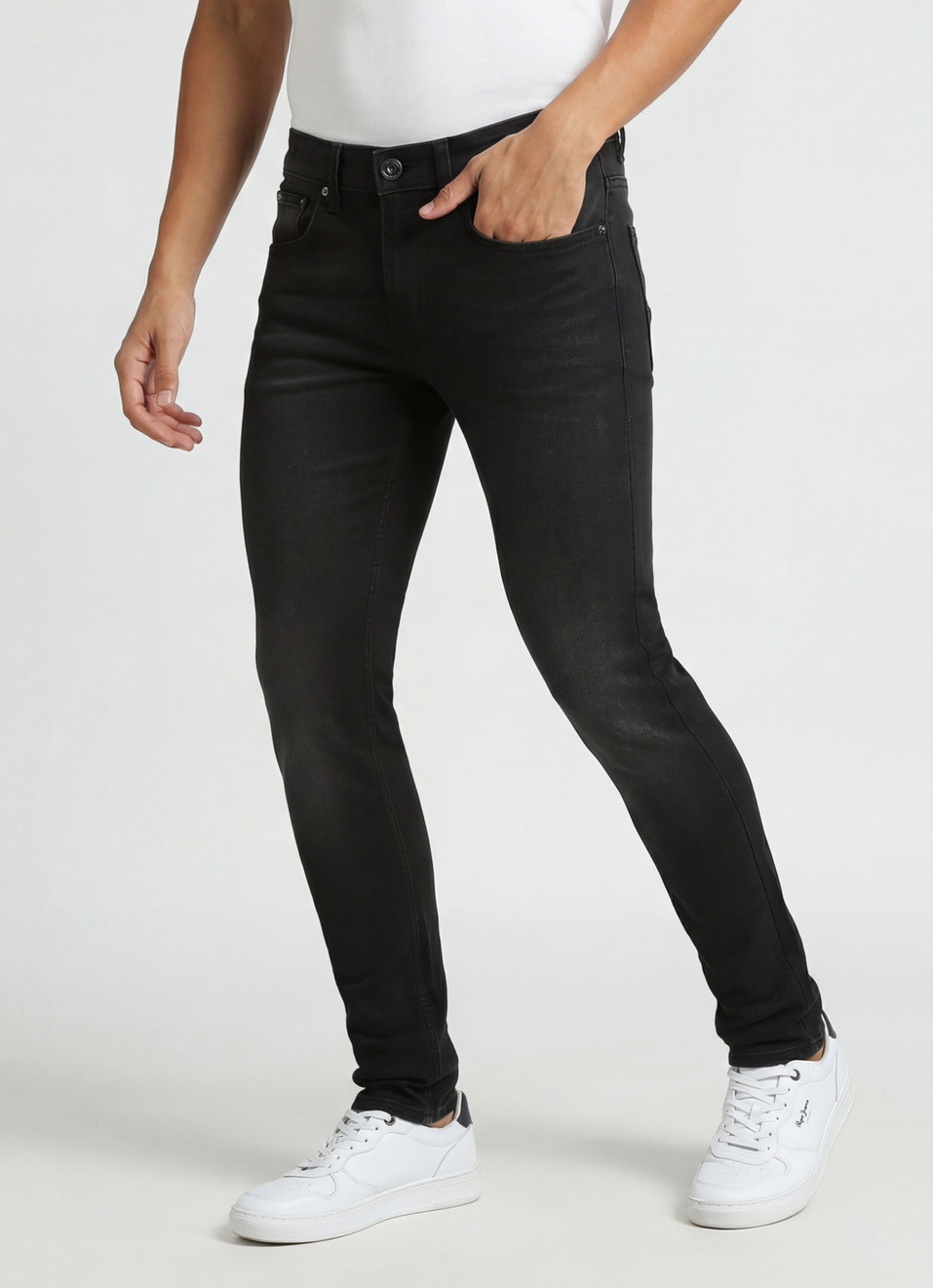 Chinox Black Mid Rise Skinny Fit Jeans, , large image number 0