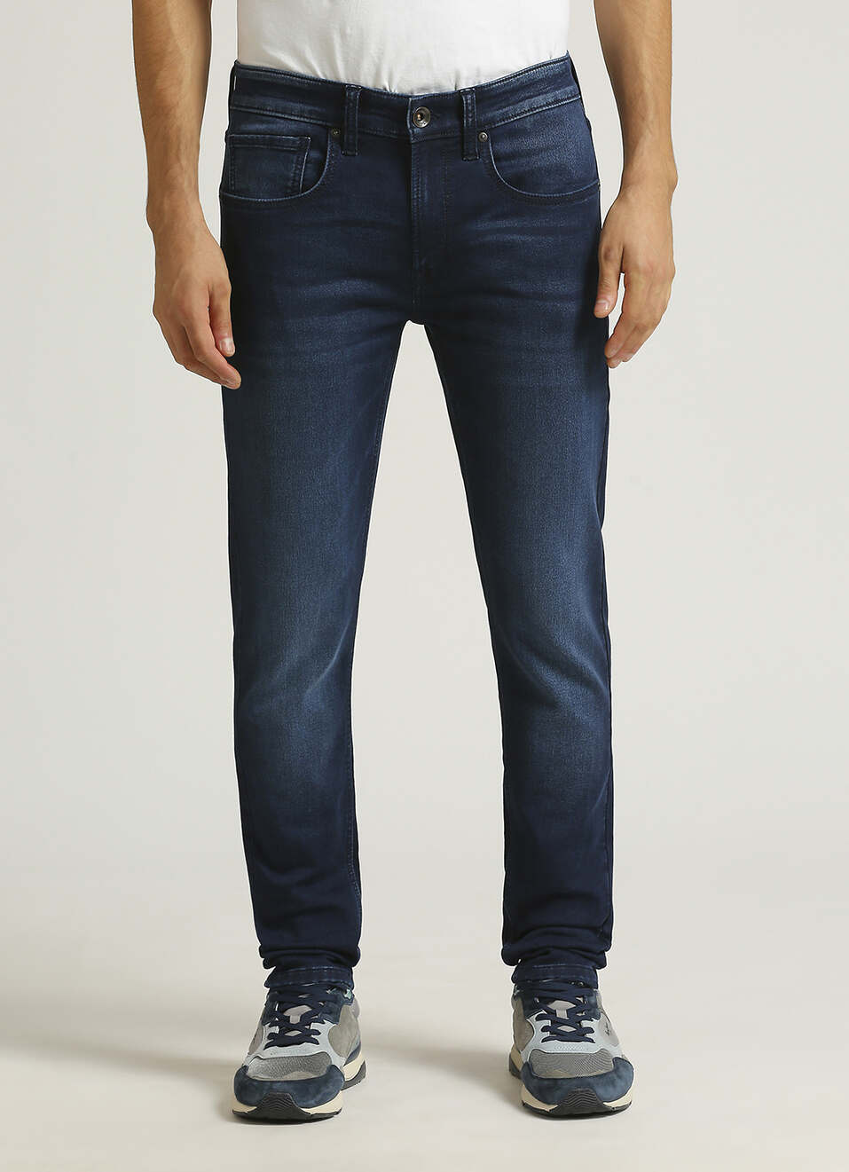 Chinox Dark Blue Mid Rise Skinny Fit Jeans, , large image number 2