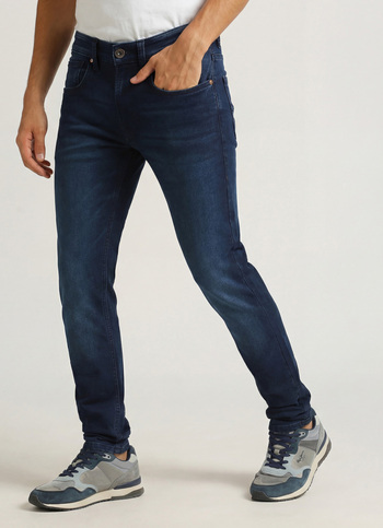 Chinox Dark Blue Mid Rise Skinny Fit Jeans