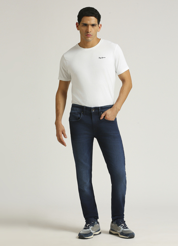 Chinox Dark Blue Mid Rise Skinny Fit Jeans