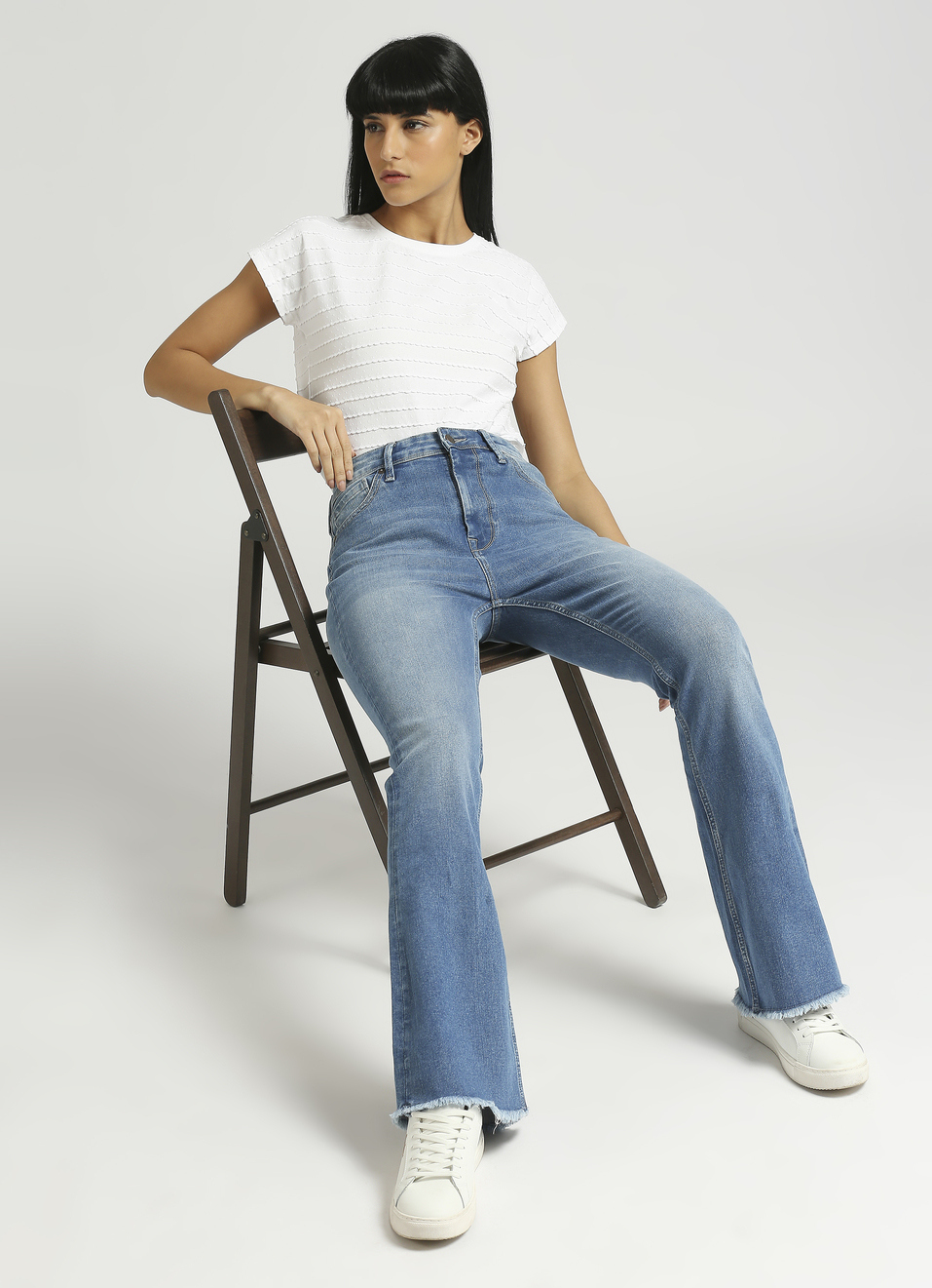 Dion High Waist Flare Jeans, , large image number 5