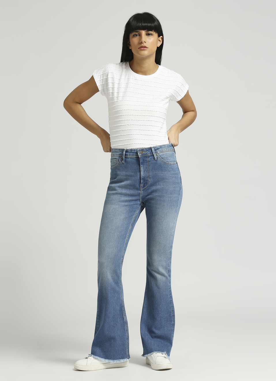 Dion High Waist Flare Jeans, , large image number 0