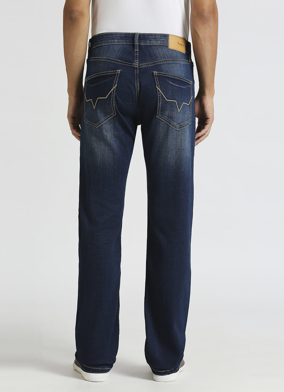 Holborne Dark Blue Mid Rise Straight Fit Jeans, , large image number 3