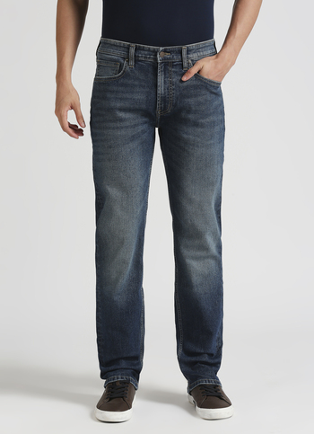 Holborne Dark Blue Mid Rise Straight Fit Jeans