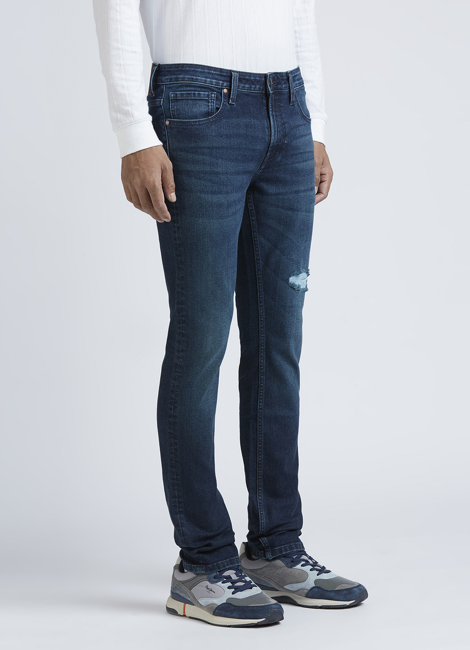 Scott Blue Low Rise Skinny Jeans, , large image number 5