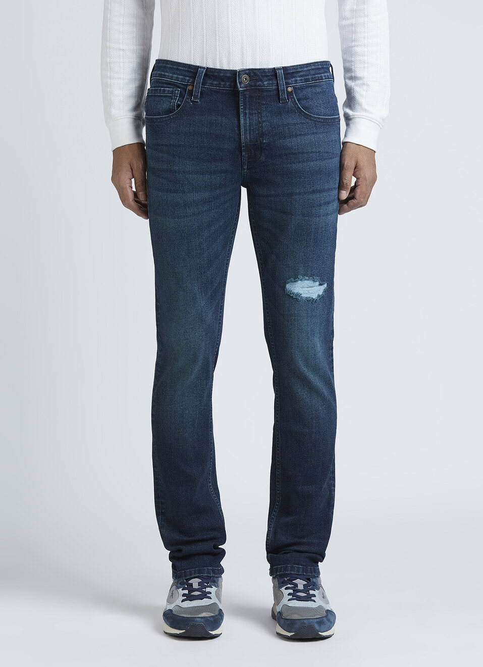 Scott Blue Low Rise Skinny Jeans, , large image number 4